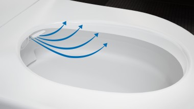 Føner-funksjonen på dusjtoalettet Geberit AquaClean Mera Comfort